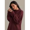 imageATHMILE Sweaters for Women 2025 Fall Fashion Outfits Long Sleeve Loose Casual Crewneck Ribbed Knit Pullover Winter ClothesWine Red