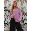 imageATHMILE Womens Oversized Long Sleeve T Shirts Basic Crewneck Tee Fall Tops Casual Workout Fashion Casual Y2K ClothesPurple