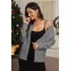 imageATHMILE Fall Long Sleeve Cardigans for Women Sweater Fashion Open Front Winter Button Down Crewneck Soft Knit Jacket 2025Grey