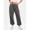 imageATHMILE Sweatpants Women Baggy Lounge Pants Workout Gym Active High Waisted Comfy Joggers for Women Fall Clothes 2025Fleecedarkgrey