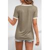 imageATHMILE Womens Short Sleeve TShirts Spring Summer Tops Casual Soft Tunic V Neck Basic Workout Clothes Fashion Outfits 2026Coffe Grey