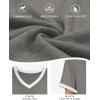 imageATHMILE Womens Short Sleeve TShirts Spring Summer Tops Casual Soft Tunic V Neck Basic Workout Clothes Fashion Outfits 2026Grey