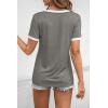 imageATHMILE Womens Short Sleeve TShirts Spring Summer Tops Casual Soft Tunic V Neck Basic Workout Clothes Fashion Outfits 2026Grey