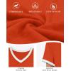 imageATHMILE Womens Short Sleeve TShirts Spring Summer Tops Casual Soft Tunic V Neck Basic Workout Clothes Fashion Outfits 2026Orange