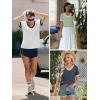 imageATHMILE Womens Short Sleeve TShirts Spring Summer Tops Casual Soft Tunic V Neck Basic Workout Clothes Fashion Outfits 2026Red