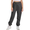 imageATHMILE Womens Cargo Sweatpants Oversized Fleece Joggers Fall Fashion Outfits Y2k Clothes 2024 with PocketsBlack Grey