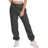 imageATHMILE Womens Cargo Sweatpants Oversized Fleece Joggers Fall Fashion Outfits Y2k Clothes 2024 with PocketsBlack Grey
