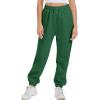 imageATHMILE Womens Cargo Sweatpants Oversized Fleece Joggers Fall Fashion Outfits Y2k Clothes 2024 with PocketsDark Green