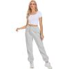 imageATHMILE Womens Cargo Sweatpants Oversized Fleece Joggers Fall Fashion Outfits Y2k Clothes 2024 with PocketsGrey