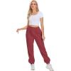 imageATHMILE Womens Cargo Sweatpants Oversized Fleece Joggers Fall Fashion Outfits Y2k Clothes 2024 with PocketsSwine Red