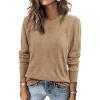 imageATHMILE Womens Sweaters Knit Long Sleeve Pullover Tops Trendy Dressy Business Casual Winter Clothes Outfit Fashion 2025