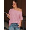 imageATHMILE Off The Shoulder Tops for Women 2025 Fall Long Sleeve Oversized Tshirts Fashion Going Out Outfits Casual Basic Tees
