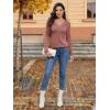 image:imageATHMILE Long Sleeve Shirts for Women Early Fall Fashion Tops 2026 Casual V Neck Button Blouses Tunic Tops for LeggingsCaramel