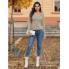 image:imageATHMILE Long Sleeve Shirts for Women Early Fall Fashion Tops 2026 Casual V Neck Button Blouses Tunic Tops for LeggingsKhaki