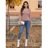 image:imageATHMILE Long Sleeve Shirts for Women Early Fall Fashion Tops 2026 Casual V Neck Button Blouses Tunic Tops for LeggingsPink