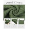 image:imageATHMILE Womens 2026 Fall Long Sleeve Pullover Ribbed Knit Sweater Low Mock Neck Slim Fit Basic Casual Tee TopsArmy Green