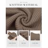 image:imageATHMILE Womens 2026 Fall Long Sleeve Pullover Ribbed Knit Sweater Low Mock Neck Slim Fit Basic Casual Tee TopsCoffee