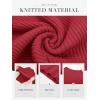 image:imageATHMILE Womens 2026 Fall Long Sleeve Pullover Ribbed Knit Sweater Low Mock Neck Slim Fit Basic Casual Tee TopsRed