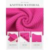 image:imageATHMILE Womens 2026 Fall Long Sleeve Pullover Ribbed Knit Sweater Low Mock Neck Slim Fit Basic Casual Tee TopsRose Red