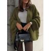 image:imageATHMILE Womens Fall Oversized Cardigan Sweaters Long Lantern Sleeve Knit Open Front Lightweight Winter Fashion Clothes 2026Army Green