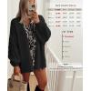 image:imageATHMILE Womens Fall Oversized Cardigan Sweaters Long Lantern Sleeve Knit Open Front Lightweight Winter Fashion Clothes 2026Black