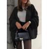 image:imageATHMILE Womens Fall Oversized Cardigan Sweaters Long Lantern Sleeve Knit Open Front Lightweight Winter Fashion Clothes 2026Black