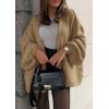 image:imageATHMILE Womens Fall Oversized Cardigan Sweaters Long Lantern Sleeve Knit Open Front Lightweight Winter Fashion Clothes 2026Camel