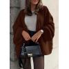 image:imageATHMILE Womens Fall Oversized Cardigan Sweaters Long Lantern Sleeve Knit Open Front Lightweight Winter Fashion Clothes 2026Caramel