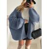 image:imageATHMILE Womens Fall Oversized Cardigan Sweaters Long Lantern Sleeve Knit Open Front Lightweight Winter Fashion Clothes 2026Haze Blue
