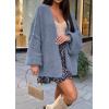 image:imageATHMILE Womens Fall Oversized Cardigan Sweaters Long Lantern Sleeve Knit Open Front Lightweight Winter Fashion Clothes 2026Haze Blue