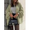 image:imageATHMILE Womens Fall Oversized Cardigan Sweaters Long Lantern Sleeve Knit Open Front Lightweight Winter Fashion Clothes 2026Light Gray Green