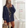 image:imageATHMILE Womens Fall Oversized Cardigan Sweaters Long Lantern Sleeve Knit Open Front Lightweight Winter Fashion Clothes 2026Navy Blue