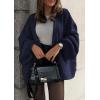 image:imageATHMILE Womens Fall Oversized Cardigan Sweaters Long Lantern Sleeve Knit Open Front Lightweight Winter Fashion Clothes 2026Navy Blue