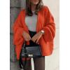 image:imageATHMILE Womens Fall Oversized Cardigan Sweaters Long Lantern Sleeve Knit Open Front Lightweight Winter Fashion Clothes 2026Orange
