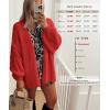 image:imageATHMILE Womens Fall Oversized Cardigan Sweaters Long Lantern Sleeve Knit Open Front Lightweight Winter Fashion Clothes 2026Red