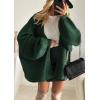 image:imageATHMILE Womens Fall Oversized Cardigan Sweaters Long Lantern Sleeve Knit Open Front Lightweight Winter Fashion Clothes 2026Spinach Green