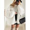 image:imageATHMILE Womens Fall Oversized Cardigan Sweaters Long Lantern Sleeve Knit Open Front Lightweight Winter Fashion Clothes 2026White
