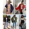 image:imageATHMILE Womens Fall Oversized Cardigan Sweaters Long Lantern Sleeve Knit Open Front Lightweight Winter Fashion Clothes 2026White