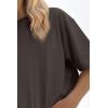 image:imageATHMILE Womens Oversized T Shirts Loose Fit Crewneck Short Sleeve Tops Summer Casual Blouse 2026 Y2K Basic Tee BeachBrown