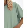 image:imageATHMILE Womens Oversized T Shirts Loose Fit Crewneck Short Sleeve Tops Summer Casual Blouse 2026 Y2K Basic Tee BeachMintgreen