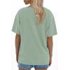 image:imageATHMILE Womens Oversized T Shirts Loose Fit Crewneck Short Sleeve Tops Summer Casual Blouse 2026 Y2K Basic Tee BeachMintgreen