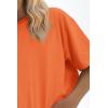 image:imageATHMILE Womens Oversized T Shirts Loose Fit Crewneck Short Sleeve Tops Summer Casual Blouse 2026 Y2K Basic Tee BeachOrange