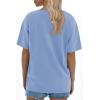 image:imageATHMILE Womens Oversized T Shirts Loose Fit Crewneck Short Sleeve Tops Summer Casual Blouse 2026 Y2K Basic Tee BeachSkyblue