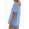 image:imageATHMILE Womens Oversized T Shirts Loose Fit Crewneck Short Sleeve Tops Summer Casual Blouse 2026 Y2K Basic Tee BeachSkyblue