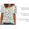 image:imageATHMILE Womens T Shirts Short Sleeve Summer Tops Pleated Dressy Casual Blouses Spring Clothes Beach Vacation 2026Multileaf