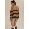 image:imageATHMILE Fall Mock Neck Striped Sweaters for Women 2026 Winter Turtleneck Long Sleeve Knit Sweater Fashion Pullover TopsKhaki