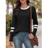 image:imageATHMILE Womens Long Sleeve Shirts Color Block Casual Crewneck Tops Tshirt Basic Tee Fall Fashion Clothes Trendy Outfits 2026Black