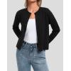 image:imageATHMILE Cropped Cardigan Sweaters for Women Long Sleeve Button Up Cable Knit Lightweight Cardigan Spring Clothes 2026Black