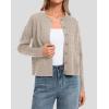 image:imageATHMILE Cropped Cardigan Sweaters for Women Long Sleeve Button Up Cable Knit Lightweight Cardigan Spring Clothes 2026Camel