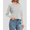 image:imageATHMILE Cropped Cardigan Sweaters for Women Long Sleeve Button Up Cable Knit Lightweight Cardigan Spring Clothes 2026Grey